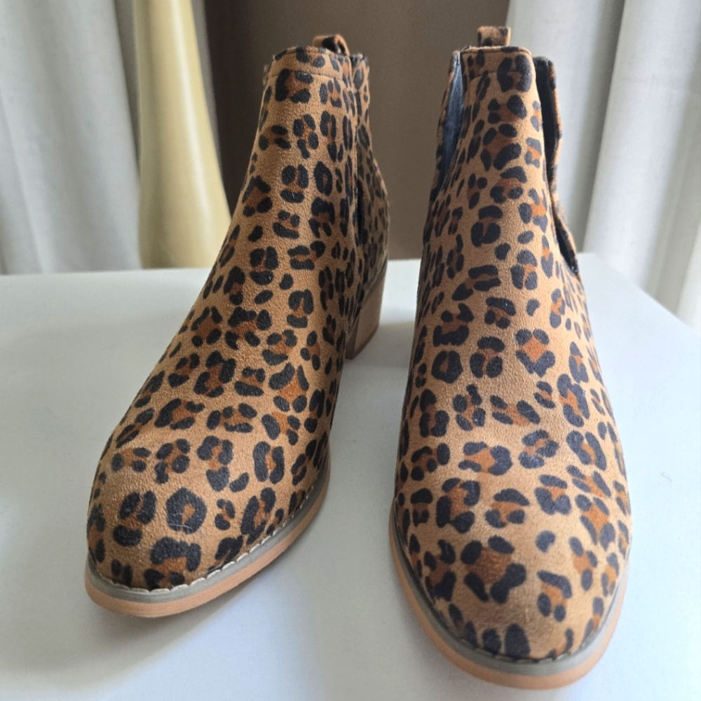 Leopard Print Ankle Boots